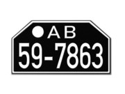 Motorrad Nummernschild AB Amerikanische Zone Bayern 1948 - 56 