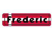 Namensschild mit d&auml;nischer Flagge und Ihrem Wunschtext 