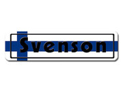 Namensschild mit finnischer Flagge und Ihrem Wunschtext 
