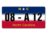 North Carolina USA Deko Fahrzeugschild mit individuellem Wunschtext 