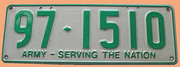 Nummernschild Army 