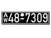 Nummernschild AW Amerikanische Zone W&uuml;rttemberg 1948 - 56 