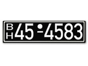 Nummernschild BH Britische Zone Hamburg 1948 - 56 