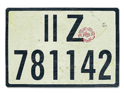 Nummernschild Deutsches Reich 