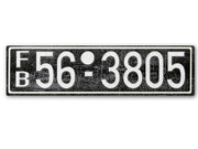 Nummernschild im Antik Look FB Franz&ouml;sische Zone Baden