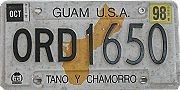 Nummernschild Guam  