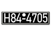 Nummernschild H Amerikanische Zone Hessen 1948 - 56 