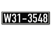 Nummernschild W Amerikanische Zone W&uuml;rttemberg 1948 - 56 
