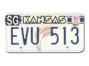 Original PKW-Nummernschild Kansas 
