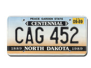 amerikanischen Nummernschild North Dakota 