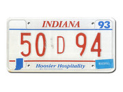 Originales Indiana Nummernschild - Hoosier Hospitality 