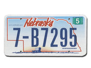 Originales USA - Grafiknummernschild Nebraska 