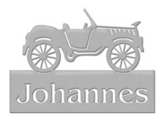 Originelles Edelstahl-T&uuml;rschild mit Oldtimermotiv Typ 29 