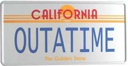 OUTATIME US - Nummernschild Kalifornien 
