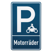 Parkplatzbeschilderung aus Aluminium f&uuml;r Motorr&auml;der  