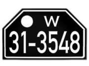 PKW Nummernschild Besatzungszeit 1948 - 56 Replika 