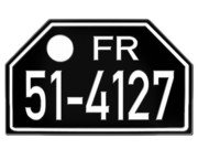 PKW Nummernschild Besatzungszeit 1948 - 56 Replika 