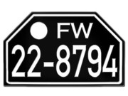 PKW Nummernschild Besatzungszeit 1948 - 56 Replika 