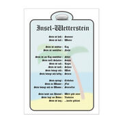 Schild f&uuml;r einen Wetterstein auf einer Insel 