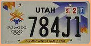 US - Grafiknummernschild Utah 