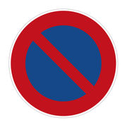 Verkehrsschild - Parkverbotsschild, eingeschr&auml;nktes Halteverbot 