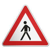Verkehrszeichen Achtung Fu&szlig;g&auml;nger 