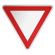 Verkehrszeichen Vorfahrt beachten  
