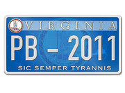 Virginia USA Deko PKW-Schild mit individuellem Wunschtext 