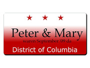Washington D.C. USA Deko Fahrzeug-Kennzeichen mit individuellem Wunschtext 