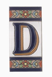 Spanische Buchstaben aus Keramik-Fliesen - Buchstabe D 