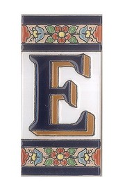 Spanische Buchstaben aus Keramik-Fliesen - Buchstabe E 
