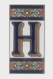 Spanische Buchstaben aus Keramik-Fliesen - Buchstabe H 