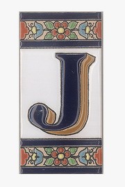 Spanische Buchstaben aus Keramik-Fliesen - Buchstabe J 