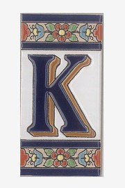 Spanische Buchstaben aus Keramik-Fliesen - Buchstabe K 