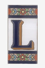Spanische Buchstaben aus Keramik-Fliesen - Buchstabe L 