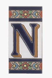 Spanische Buchstaben aus Keramik-Fliesen - Buchstabe N 