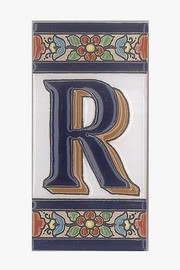 Spanische Buchstaben aus Keramik-Fliesen - Buchstabe R 