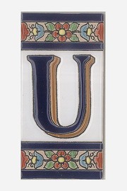 Spanische Buchstaben aus Keramik-Fliesen - Buchstabe U 
