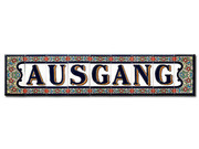 spanischer Fliesenschriftzug Ausgang  