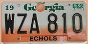 US - Grafiknummernschild Georgia  