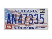 USA Grafiknummernschild Alabama God Bless America 