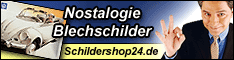 Nostalgie-Blechschilder mit verschiedensten Motiven