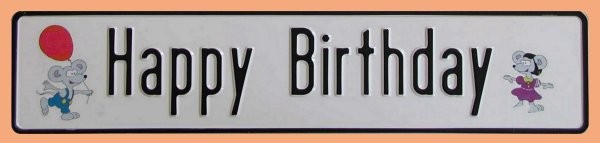happy birthday schild