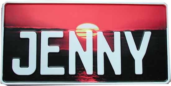 US-Autokennzeichen Jenny