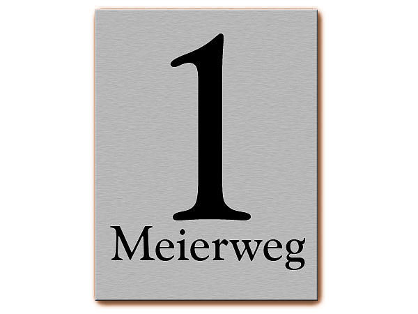Edelstahl Hausnummernschild