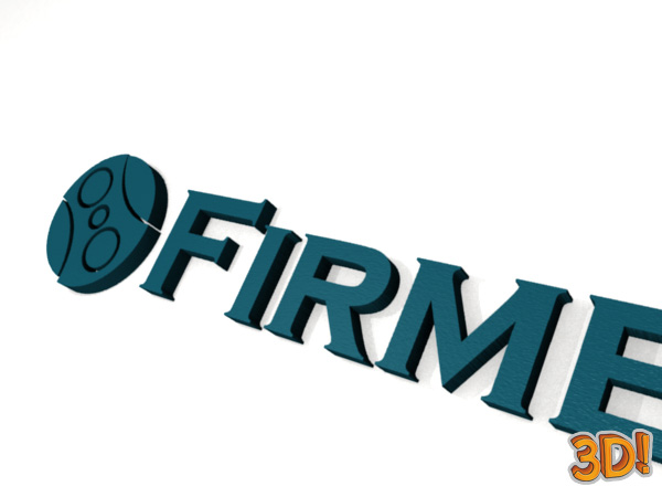 Firmenname mit Logo - Nahaufnahme