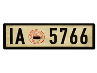 Historisches Nummernschild Berlin klein