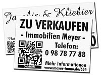Dibond Schilder mit QR-Code