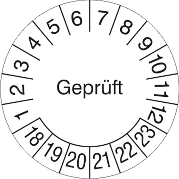 Prfplakette Geprft 
