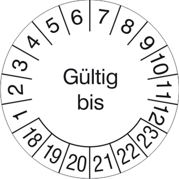 Prfplakette Gltig bis 